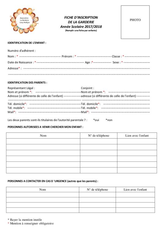 formulaire d'inscription - Commune de Lacq